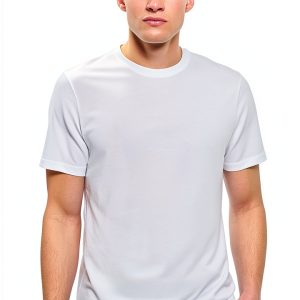 Men's White T-Shirt BrandName Lightweight Jersey-0