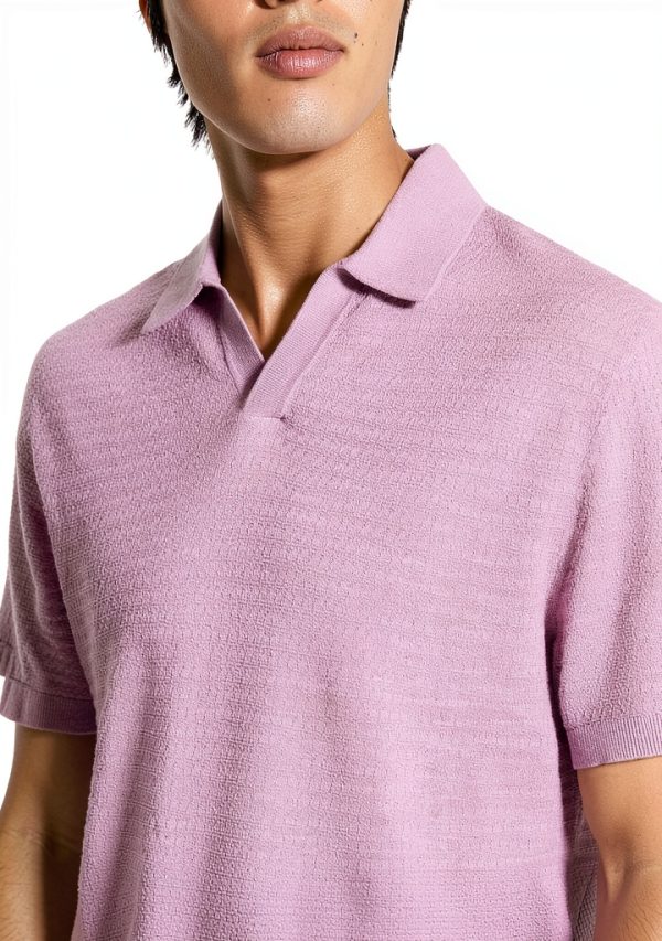 Girls Polo Shirt Theory Pale Mauve Breathable Fit-2