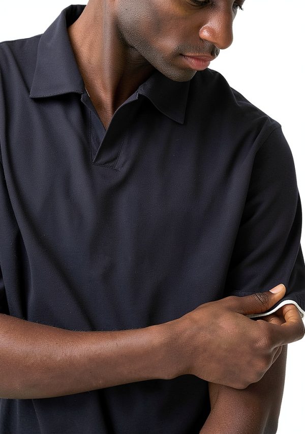 Men's Polo Shirt Theory Breathable Black Carbon-2