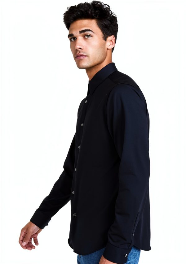 Theory Men's Button-Down Shirts Mid-weight Stretch Knit-3