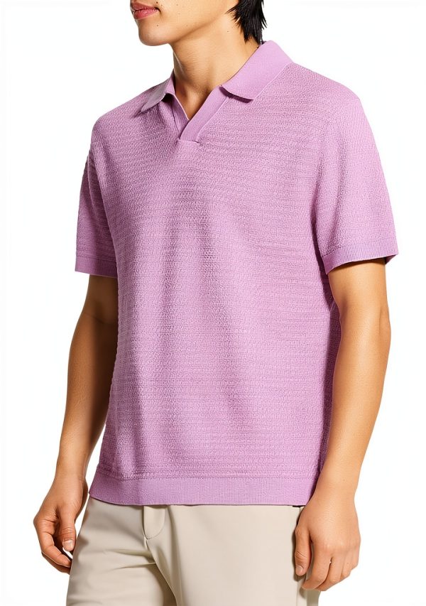 Girls Polo Shirt Theory Pale Mauve Breathable Fit-3