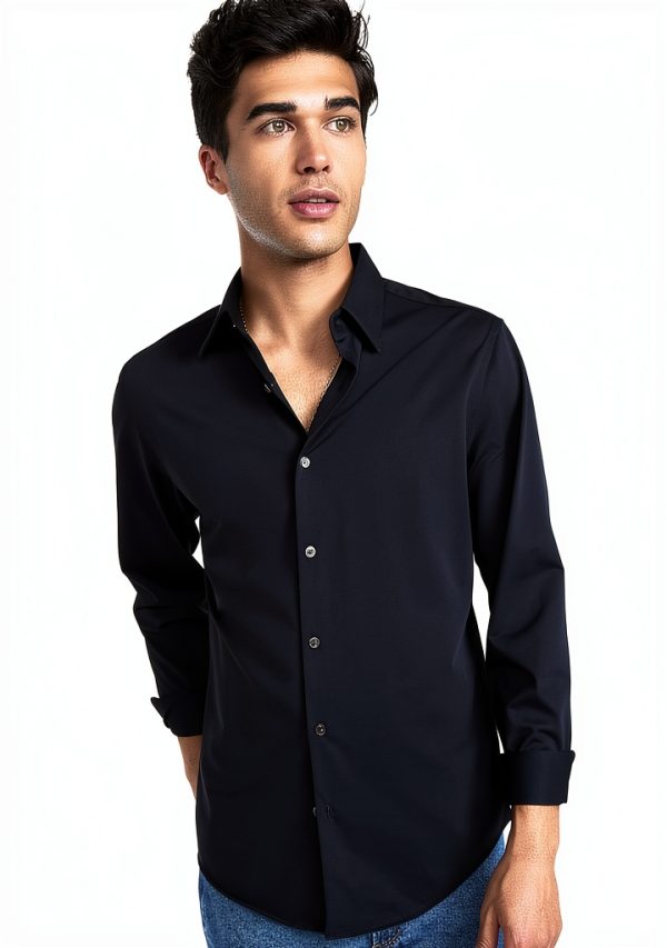 Theory Men's Button-Down Shirts Mid-weight Stretch Knit-1