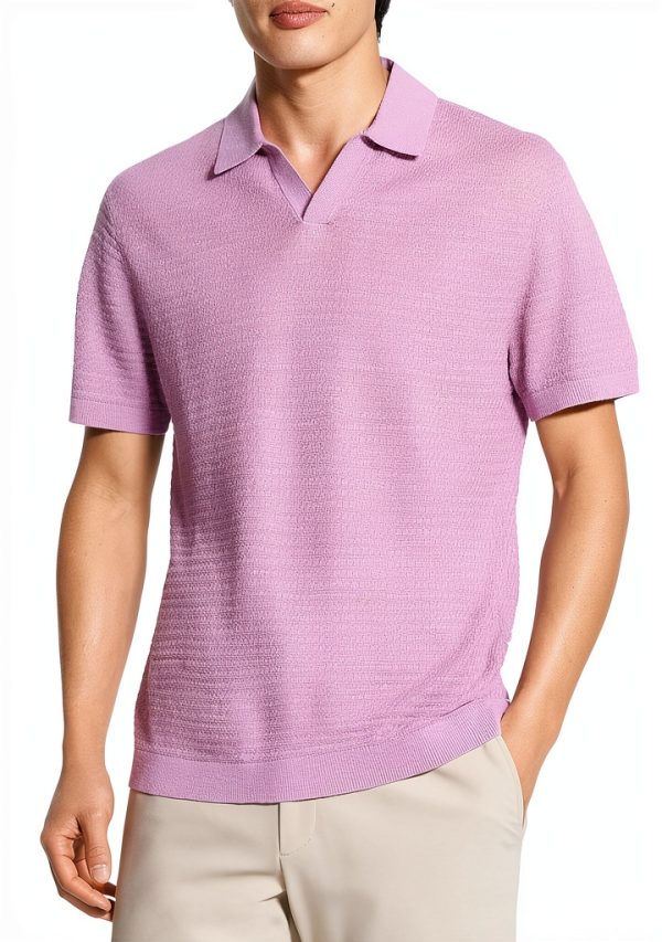 Girls Polo Shirt Theory Pale Mauve Breathable Fit-0