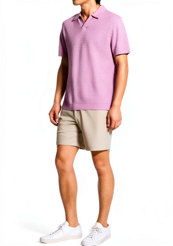 Girls Polo Shirt Theory Pale Mauve Breathable Fit-4