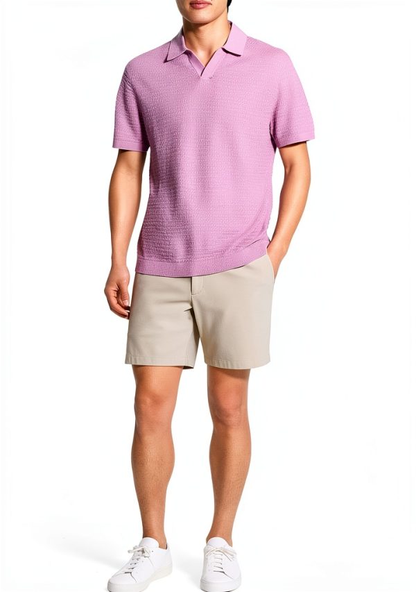 Girls Polo Shirt Theory Pale Mauve Breathable Fit-1
