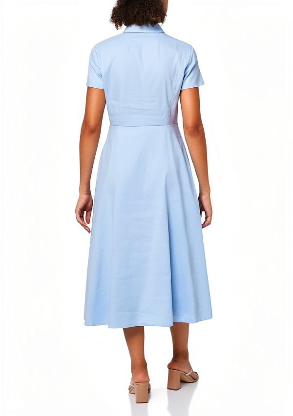 Theory Midi Buttondown Dress Skylight Women-1