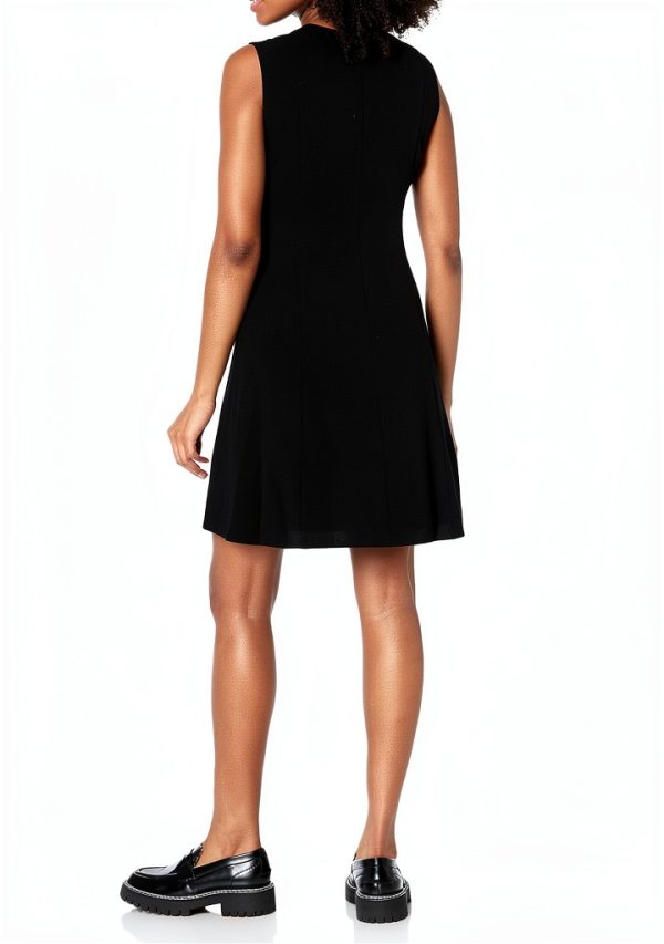 Theory Black Sleeveless Mini Dress Women Club-1