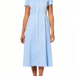 Theory Midi Buttondown Dress Skylight Women-0