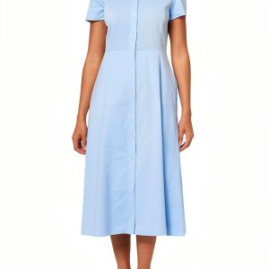 Theory Midi Buttondown Dress Skylight Women-0
