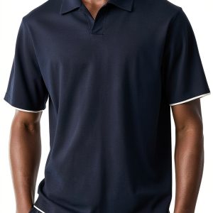 Men's Polo Shirt Theory Breathable Black Carbon-0