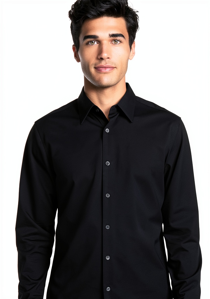 Theory men's stretch knit button-down shirt displayed on a mannequin